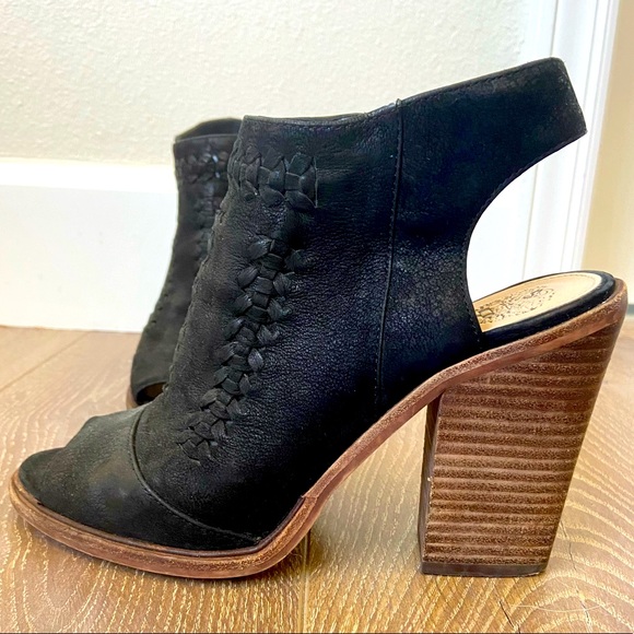 Vince Camuto Black Open Toe Bootie - Picture 1 of 6